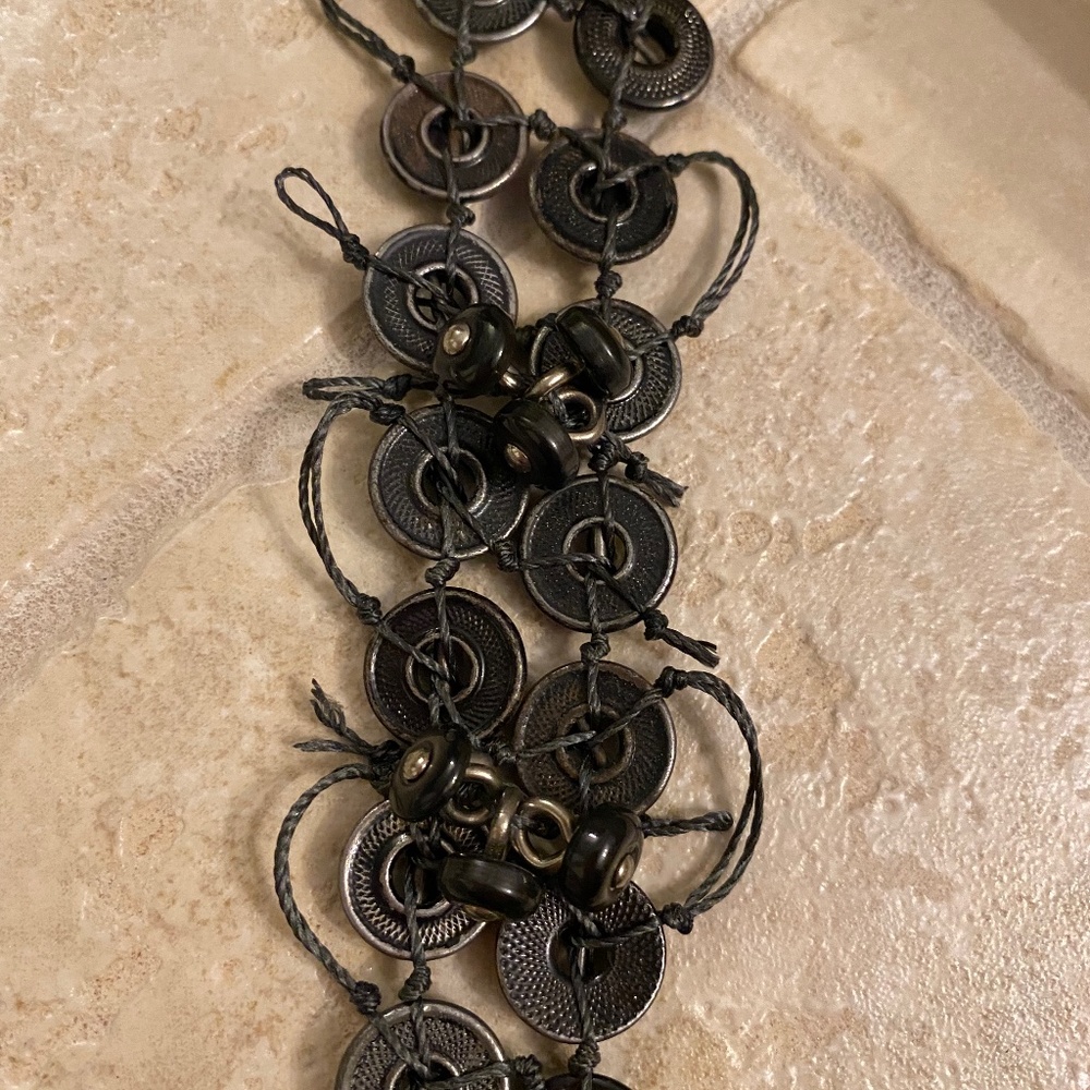 Antique button bracelet